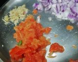 A picture of step 1 of Aloo, Methi, Matar.