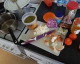 A picture of step 1 of Green daal.