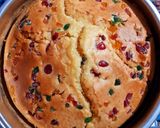 A picture of step 11 of Tutti Frutti Custard Cake.