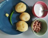 A picture of step 1 of Farali Aaloo Peanut Curry 😋.