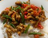 Foto langkah ke 5 dari resep Tumis Usus Pedas Kacang Panjang.