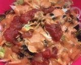 A picture of step 2 of Subway style salad.