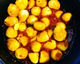 Hình bước làm 4 của món Trứng cút rim sate
