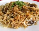 A picture of step 4 of Baingan Pulao.