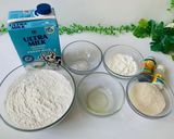 Foto langkah ke 1 dari resep Mochi Pandan Isi Kacang.