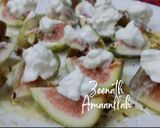 A picture of step 4 of Figs with Honey-Cream and Pistachios.