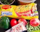 A picture of step 1 of Maggi pulao.