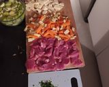 Une image de l'étape 1 de Filet mignon accompagné de légumes.