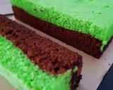 Foto langkah ke 6 dari resep Brownies kukus coklat pandan.