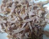 A picture of step 1 of Chicken spread or Dressing.