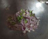 A picture of step 5 of Garlic Maggi noodles and dry potato manchurian.