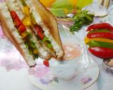 A picture of step 3 of Catchy capsi sandwich.