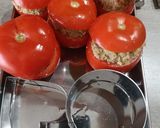 Une image de l'étape 3 de 🍅Tomate farcie à l'émincé blé et soja sauce tomate maison.