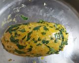 A picture of step 1 of Methi paratha.