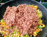 A picture of step 6 of Stir-fried Red Rice and Veggies.
