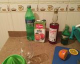 A picture of step 1 of Orange Sunset Mocktail.