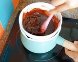 รูปขั้นตอนการทำที่ 1 ของ บราวนี่ทาร์ตหน้าฟิล์ม สูตรหวานน้อย #หม้ออบลมร้อน
