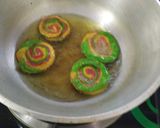A picture of step 5 of Colourful Sweet Thandai Mathri.