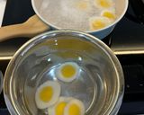 A picture of step 3 of Egg Yolk Mochi Dumplings in Ginger Syrup.