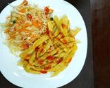 A picture of step 2 of Home made chips n freshly made salads #EndofyearChallenge.