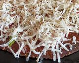 A picture of step 2 of Ragi thepla pizza.