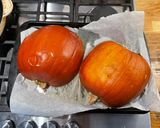 A picture of step 1 of Pumpkin and jalapeño croquetas.