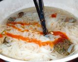 A picture of step 3 of Instant Student Pho Chu Noodles.