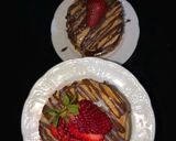صورة لخطوة 6 من وصفة بان كيك بالشوكولاتة والفراولة 🥞