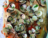 Foto del paso 12 de la receta: Besugos al horno con vuelco de almejas a la cidra