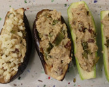 Foto del paso 10 de la receta: Tapas de calabacines y berenjenas rellenas con salteado de guisantes con jamón #weekendreto