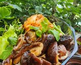 Hình bước làm 3 của món Phở khô trộn nấm đông cô (món chay)
