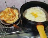 Foto langkah ke 3 dari resep Nasi goreng telor dadar.