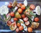 A picture of step 1 of Salmon bake & Roasted tomatoes risotto.
