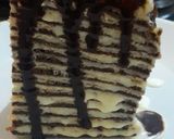 A picture of step 8 of Chocolate crepe cake.