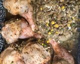 Töltött csirkecomb zöldséges rizzsel 🤗👌🍗🍽 recept fázis 7 fotója