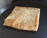 A picture of step 7 of Cheesechapati#themechallenge.