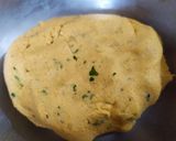 A picture of step 5 of Sarson Ka Saag and Makki Methi Poori.