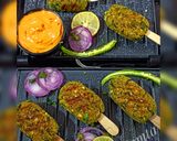 A picture of step 5 of Grilled Chickpea Spinach kabab (oil free).