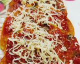 A picture of step 3 of Veg omelette pizza.
