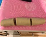 A picture of step 5 of Coconut pecan cinnamon rolls.