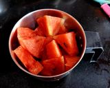 A picture of step 1 of Watermelon Cooler.