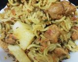 A picture of step 8 of Methi Pulav.