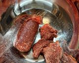 A picture of step 1 of Cheese stuffed Tteok Kalbi (떡갈비).