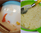 Foto del paso 1 de la receta: Milhoja dulce de pan rústico con arroz con leche, frutas confitadas y sirope de frutos rojos