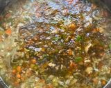A picture of step 3 of Chicken Manchow Soup.