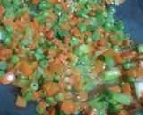 A picture of step 1 of Fried rice with veg manchurian.
