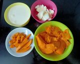 A picture of step 1 of Mango Milkshake.
