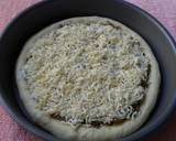 Pizza jamur tiram saus lada hitam langkah memasak 5 foto