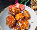Foto langkah ke 5 dari resep Terong Bungkus Tahu Saus Tiram.