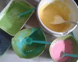 Foto langkah ke 3 dari resep Birthday Rainbow Cake Kukus.
